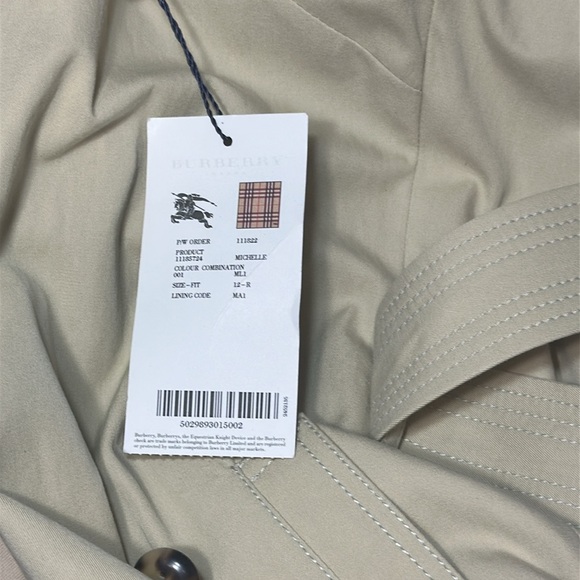 Burberry Michelle Khaki Trench Dress NWT Size UK 12 (US Size 8) - Picture 6 of 9